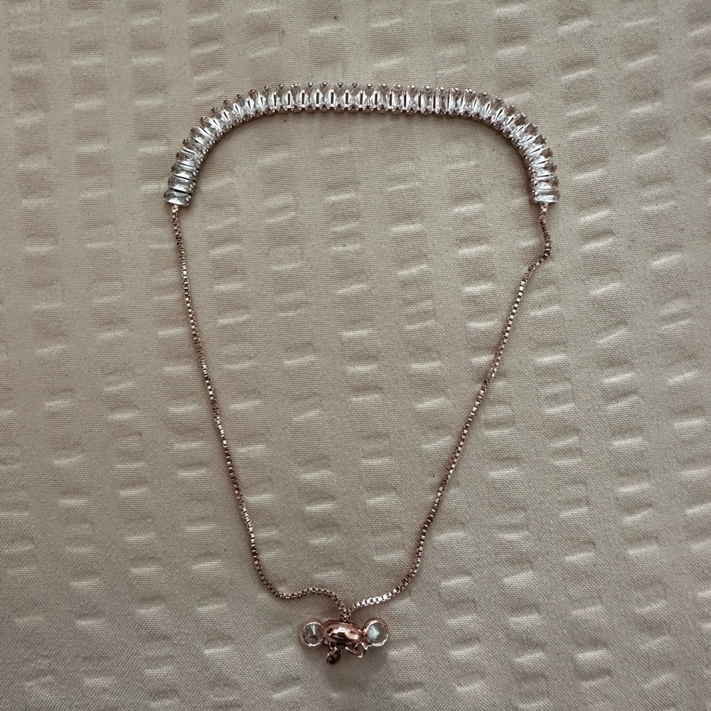 Rose gold with embellishment bracelet